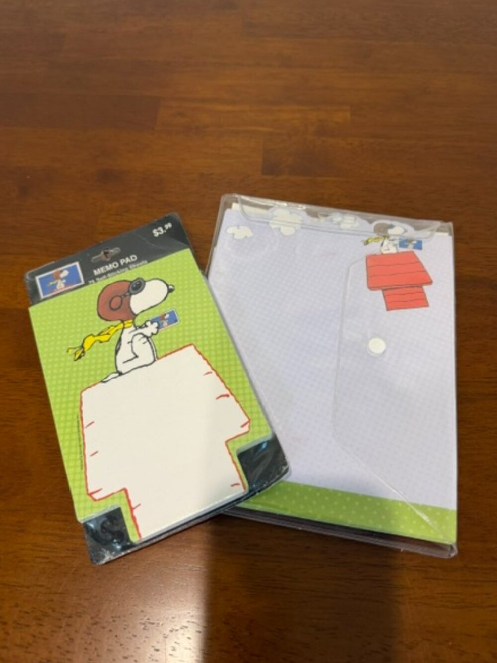 NIB Vintage 2001 Peanuts Snoopy Flying Ace Hallmark Stationery Folio Memo Bundle